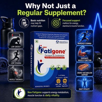 Fatigone | Strip Pack | Energy Support | CoQ10 & L-Carnitine Tablets