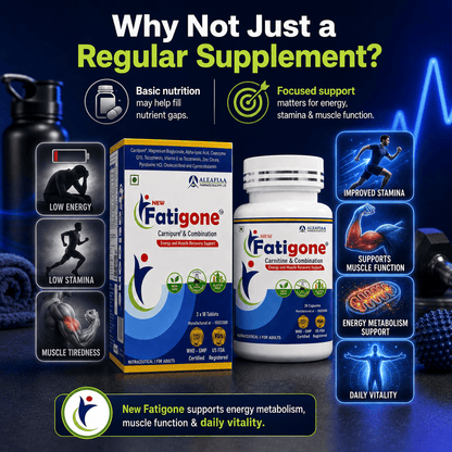 Fatigone | Pack of 30 | Energy & Stamina | CoQ10 | Monthly Pack Tablets