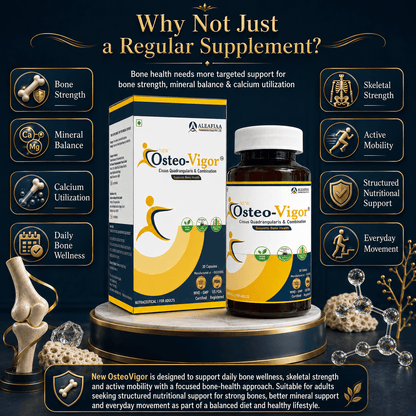 OsteoVigor | Pack of 30 | Bone Health | Cissus, Vitamin D3 & K2 | Monthly Pack