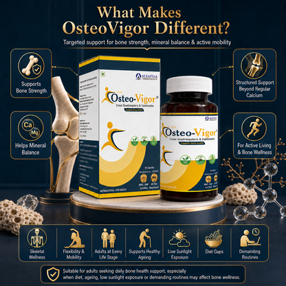 OsteoVigor | Pack of 30 | Bone Health | Cissus, Vitamin D3 & K2 | Monthly Pack