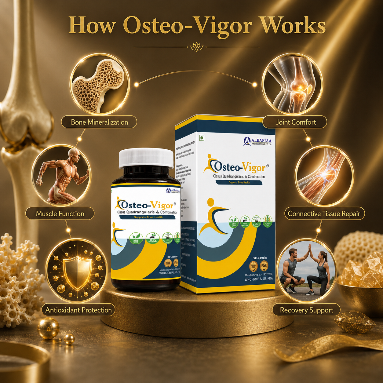 OsteoVigor 30s | Bone Health | Calcium, Vitamin D3 & K2